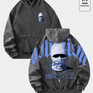 Mens acid wash hoodie oversized streetwear casual gym wear heavy <b>fabric</b> pullover hoodie winter Cheap Price Wholesale Rate OEM - Product Image 1