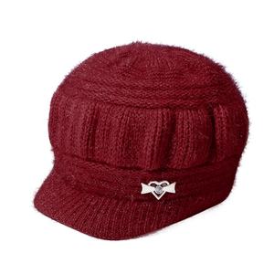Gorros de viaje de invierno Unisex hechos a medida Color sólido Jacquard acrílico tejido sombrero 100% lana Puff impresión-venta al por mayor - Product Image 1