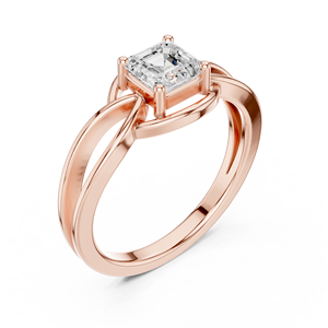 Anillo de Diseño Trenzado Hecho a Mano con Diamante de Laboratorio Corte Princesa, Joyería de Diamantes de Lujo Disponible a un Precio Razonable - Product Image 4
