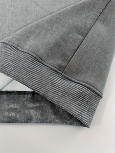 Sudadera con Capucha Oversize de Algodón Premium con Lavado Ácido Desgastado, Estilo Vintage Urbano para Hombre, con Logotipo Personalizado, Casual - Product Image 4