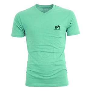 T-shirt col V pour homme, 100 % coton, confortable, avec logo personnalisé imprimé, design unique, coupe ample, design personnalisé. - Product Image 1