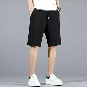 Pantalones Cortos Bermuda de Algodón para Hombre, Color Sólido, Cintura Media, con Cordón, Estilo Casual, Tejido Transpirable con Bolsillos - Product Image 3