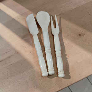 Juego de Cucharas de Servir de Hueso de Búfalo de Lujo Vintage, Utensilios de Cocina Ecológicos Hechos a Mano para Fiestas a Precio Económico - Product Image 5