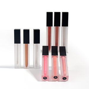 Matte & Shimmer Liquid Lip <b>Gloss</b>, <b>Clear</b> Frosted Tube Black Cap Moisturizing Non-Sticky Long-Lasting Lip <b>Gloss</b> - Product Image 5