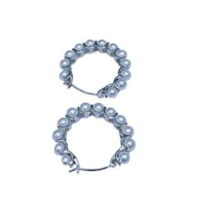 New Zhuji Natural 3-4mm Round Flawless Aurora Multi Freshwater <b>Pearl</b> <b>Earrings</b> Unique Design Sense - Product Image 5