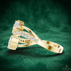 แหวนเพชรทรงหลากหลายแบบ เพชรเพาะเลี้ยงทรงมาร์คีส์ ทรงหยดน้ำ ทรงเจ้าหญิง ทรงกลม ทอง 9K 10K 14K 18K รับรองโดย IGI เครื่องประดับหรูสำหรับผู้หญิง - Product Image 2