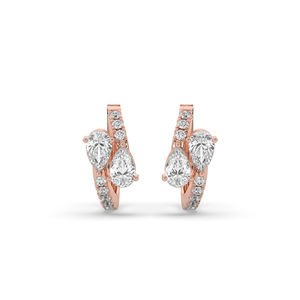Pendientes de Diamantes Creados en Laboratorio con Corte Pera Brillante de 0.99Ct, Oro de 14K, Joyería Única, Elegante y Ligera para Venta al por Mayor - Product Image 2