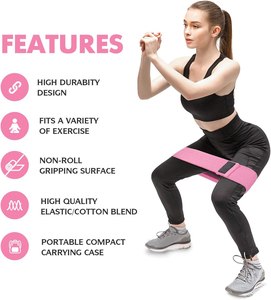 Fawn International Ensemble de bandes élastiques de fitness pour les hanches, antidérapantes, de résistance sportive, en tissu polyester - Product Image 2
