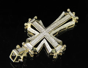 Pendentif croix en diamant Moissanite VVS, argent 925, pendentif glacé, pendentif Hip Hop, bijoux de foi chrétienne, pendentif religieux - Product Image 2