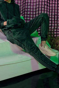 Survêtements unisexes imprimés de haute qualité 2026, effet délavé à l'acide et à la pierre, avec sweat à capuche et pantalon ample à taille élastique, pour les activités de plein air et les voyages - Product Image 3