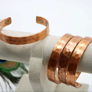 กำไลข้อมือทองแดงแม่เหล็กแบบปรับได้ สไตล์เรียบง่าย สำหรับทุกเพศ เครื่องประดับเพื่อสุขภาพ บรรเทาอาการปวดข้ออักเสบ ของขวัญ - Product Image 1