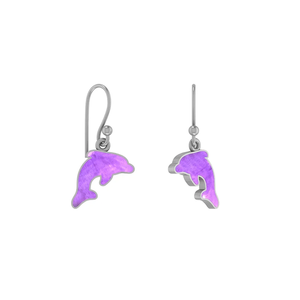 ต่างหูเงินแท้ 925 ประดับอเมทิสต์รูปปลาโลมา ดีไซน์หรูหราทันสมัย เหมาะสำหรับงานแต่งงานและงานปาร์ตี้ - Product Image 1