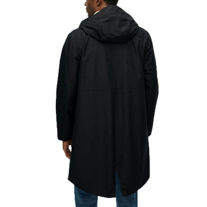 Impermeable Largo de Invierno Personalizado Estilo Vintage, Chaqueta Cortavientos de Nylon Resistente con Capucha y Logotipo Frontal - Product Image 2