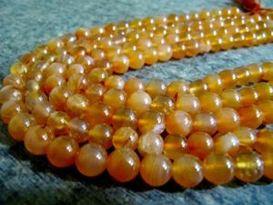 ลูกปัดคาร์เนเลียนทรงกลมธรรมชาติ ผิวเรียบ ขนาด 7-8 มม. ความยาวเส้น 8 นิ้ว - Product Image 3