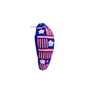 Bandeaux à nœuds brodés à la main en forme de cœur, perles aux couleurs patriotiques du 4 juillet – Le bandeau perlé le plus vendu pour femmes - Product Image 5