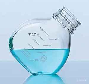 Botella de Vidrio Transparente de 500 ml con Tapa de Rosca de Polipropileno Blanco para Uso en Laboratorio - Product Image 1
