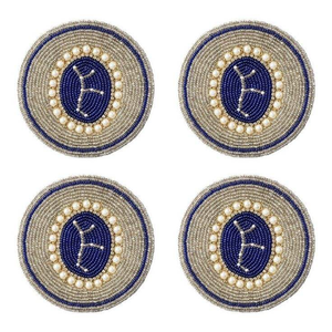 High quality antique multi beaded embroidery coaster & placemat handmade bead <b>table</b> <b>mat</b> dinning <b>table</b> decor - Product Image 5