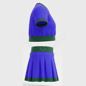 Uniforme Deportivo de Color Sólido, Transpirable, de Poliéster, para Animadoras, de Secado Rápido, Colores y Logotipo Personalizables, en Venta - Product Image 4