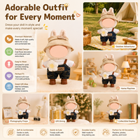   Tenues pour poupées portables, figurines en boîte mystère, ensemble décontracté mignon, tissu de haute qualité, certifié EN71, unisexe, à partir de 5 ans