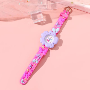 Cute Cartoon Unicorn Silicone Children's Watch Fashion <b>Flower</b>-Shaped Kids Quartz Watches - Product Image 6