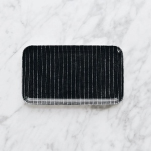 Plateau de service monochrome à carreaux, de forme rectangulaire pratique, pour le petit-déjeuner, l'hôtellerie, les événements de restauration et l'usage quotidien - Product Image 4