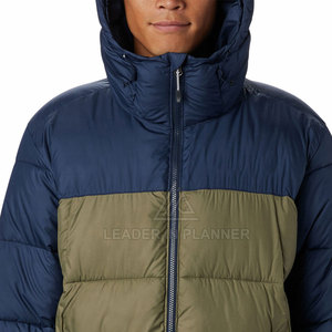 เสื้อแจ็คเก็ตบับเบิ้ลกันหนาวแบบมีฮู้ดสั่งทำคุณภาพสูงสำหรับผู้ชาย กันน้ำ โลโก้ด้านหน้า ราคาประหยัด - Product Image 5