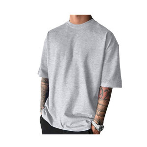 เสื้อยืดคุณภาพสูงลดราคา 400 GSM เสื้อยืดคอตตอนผู้ชายสั่งทำได้ ผลิตเสื้อผ้าตัวอย่างรวดเร็ว - Product Image 1