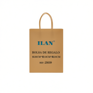 Sacchetto regalo in carta kraft Ilan 20x10x28 cm con manici per confezioni regalo - Product Image 1