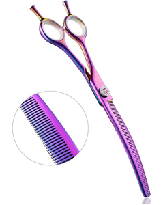 Tijeras profesionales de acero inoxidable para entresacar el pelo de mascotas - Product Image 2