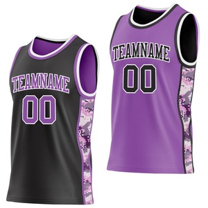 Conjunto de Uniforme de Baloncesto Reversible Morado Premium, Personalizable para Equipos, 100% Poliéster de Secado Rápido, Fabricante OEM ODM - Product Image 1