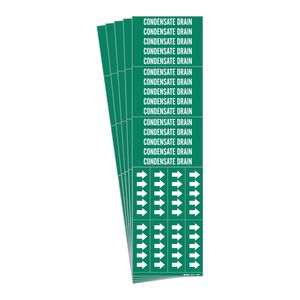 Marqueurs de tuyaux de condensation flexibles en polyester Brady pour l'identification des tuyaux industriels - Product Image 3