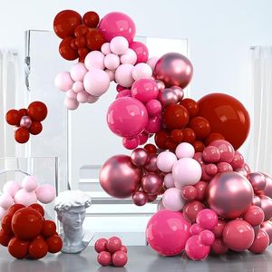 PartyWoo Ghirlanda di Palloncini Rosa, Confezione da 100 Pezzi Assortiti, Palloncini da 36, 18, 12, 10 e 5 Pollici per Feste - Product Image 1