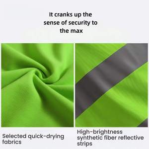 Polo de sécurité à manches courtes en tissu à séchage rapide pour la construction, vêtement de travail haute visibilité, uniforme de protection - Product Image 5