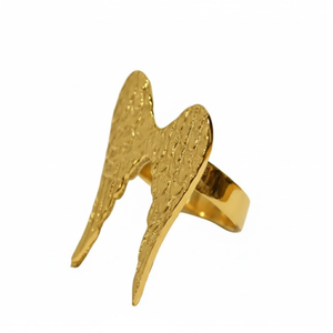 Porte-serviettes en or plaqué or de haute qualité, design ailes d'ange, accessoire de table au meilleur prix - Product Image 1