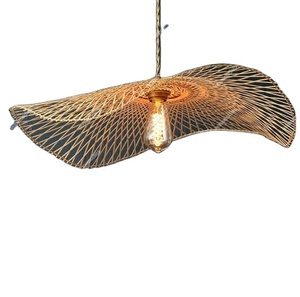 Lampe suspendue moderne en osier, rotin, bambou, rétro, simple, design créatif, éclairage Shad pour hôtel, salon, chambre à coucher - Product Image 1