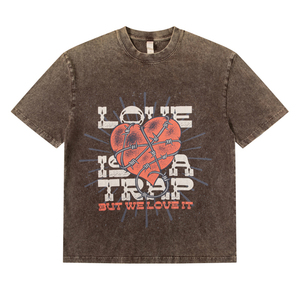 Vintage Faded Oversized T-shirt Men Acid Wash Custom T Shirt With Your Own <b>Logo</b> - Product Image 1