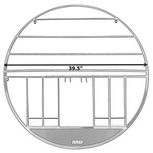Porte-vin mural décoratif vintage en bois massif moderne |   Porte-bouteille de vin élégant pour bar à domicile - Product Image 6