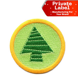 Badges personnalisés en fil métallique, usine OEM, appliques brodées, fournisseur de badges de marque pour uniformes, patchs en fil de bouillon avec logo personnalisé - Product Image 1