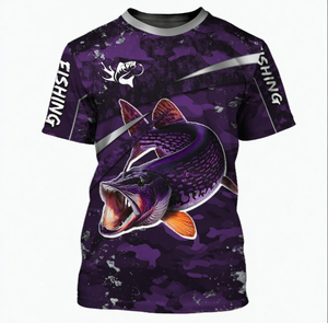 เสื้อยืดตกปลาผู้ชาย UPF 50 ระบายอากาศ แห้งเร็ว สีพื้น ออกแบบเองได้ ขายส่ง ไซส์ใหญ่ แขนสั้น ขายดีช่วงซัมเมอร์ - Product Image 2