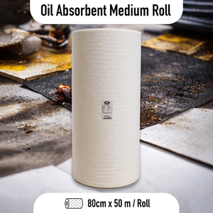 Rouleau absorbant d'huile industriel 200 mètres – Rouleau absorbant universel pour la maintenance, idéal pour les fuites d'huile, de carburant, de diesel et de fluides hydrauliques - Product Image 1