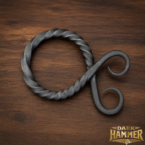 Boucle de ceinture Dark Hammer DHA-502600-bk en fer torsadé forgé à la main, imitation tête de troll médiévale antique, pour la décoration intérieure et les entreprises - Product Image 1