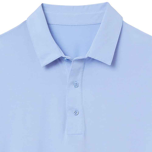 Low MOQ Custom Men's <b>Light</b> <b>Blue</b> Short Sleeve for <b>Shirt</b> 100% Cotton Canvas Knitted Casual Solid Color Breathable Anti-Wrinkle - Product Image 6