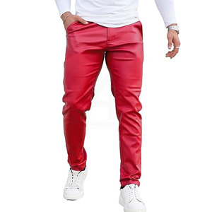 Pantalones de cuero para hombre hechos a medida con logotipo personalizado, diseño único, pantalones de cuero lavados para hombre de Alexandria Industries, precio al por mayor - Product Image 1