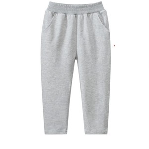 Pantalon de sport pour garçon de 3 à 14 ans, nouveau style printemps, couleur unie, 100% coton, décontracté, élastique, coupe droite - Product Image 3