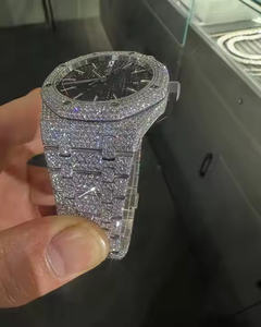 <b>Mens</b> High End Quartz Moment Analog Watch with Moissanite Diamond Detailing Party Wear & Premium Gift Watch for <b>Men</b> - Product Image 3