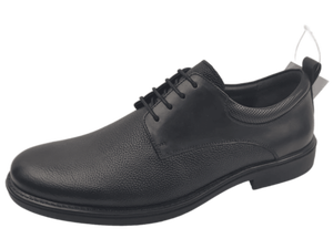 Chaussures habillées pour hommes en cuir véritable noir, style Oxford, à enfiler, respirantes, avec doublure en cuir véritable et semelle extérieure ergonomique en caoutchouc gaufré - Product Image 5