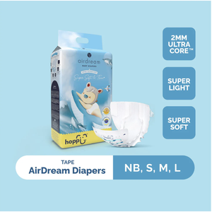 hoppi AirDream Couches-culottes pour bébé à fermeture adhésive, Taille S - 56 unités - Product Image 2
