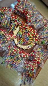 ของชำร่วยงานแต่งงานแบบแท่งเขย่าเสียงกรุ๊งกริ๊ง ทำจากผ้าออร์แกนซ่า สำหรับเทศกาลคริสต์มาส ตรุษจีน พิธีพิธีกรรม ฮัลดี เมห์นดี และงานมันดัป - Product Image 6