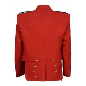 Chaqueta de Lana Roja Estilo Príncipe Charlie con Chaleco de VELLUM WASIM & COMPANY para Festivales de Música - Tallas Personalizadas - Product Image 6