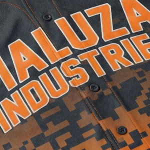 Maillot de baseball style européen et américain, camouflage numérique vert fluo, tenue sportive d'équipe MALUZA INDUSTRIES - Product Image 5